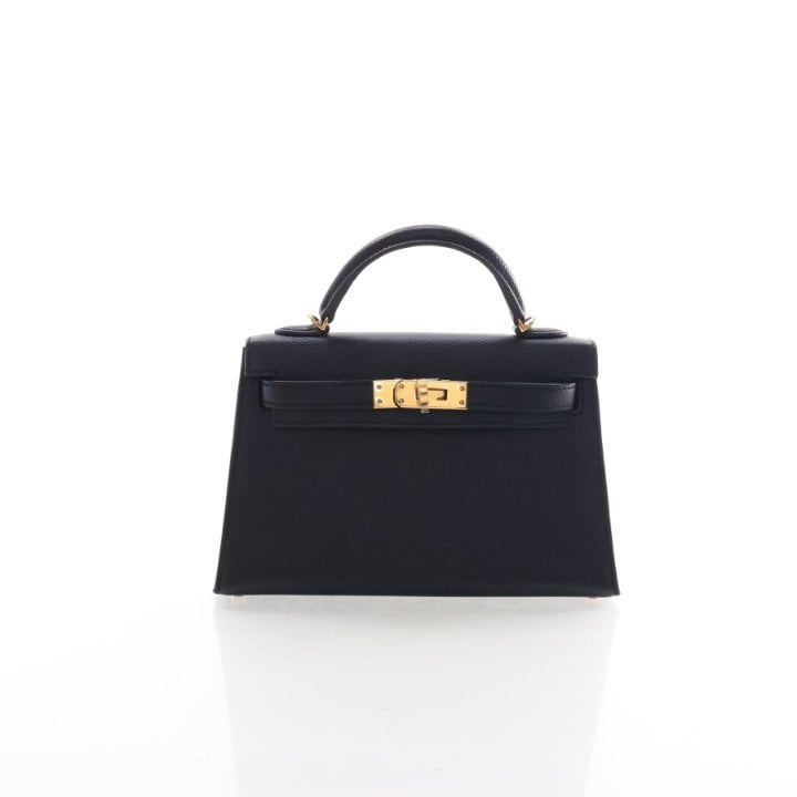 Hermes Noir Epsom Mini Kelly 20