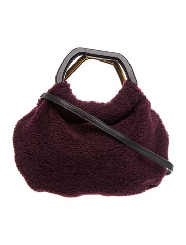 Staud Faux Fur Crossbody Bag