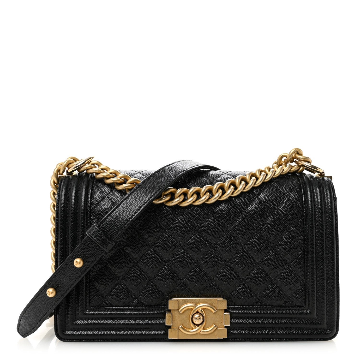 Chanel Caviar Quilted Medium Boy Flap Black