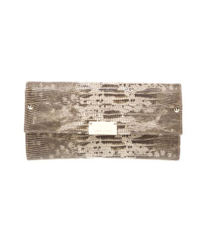 Jimmy Choo Choo Snakeskin Clutch