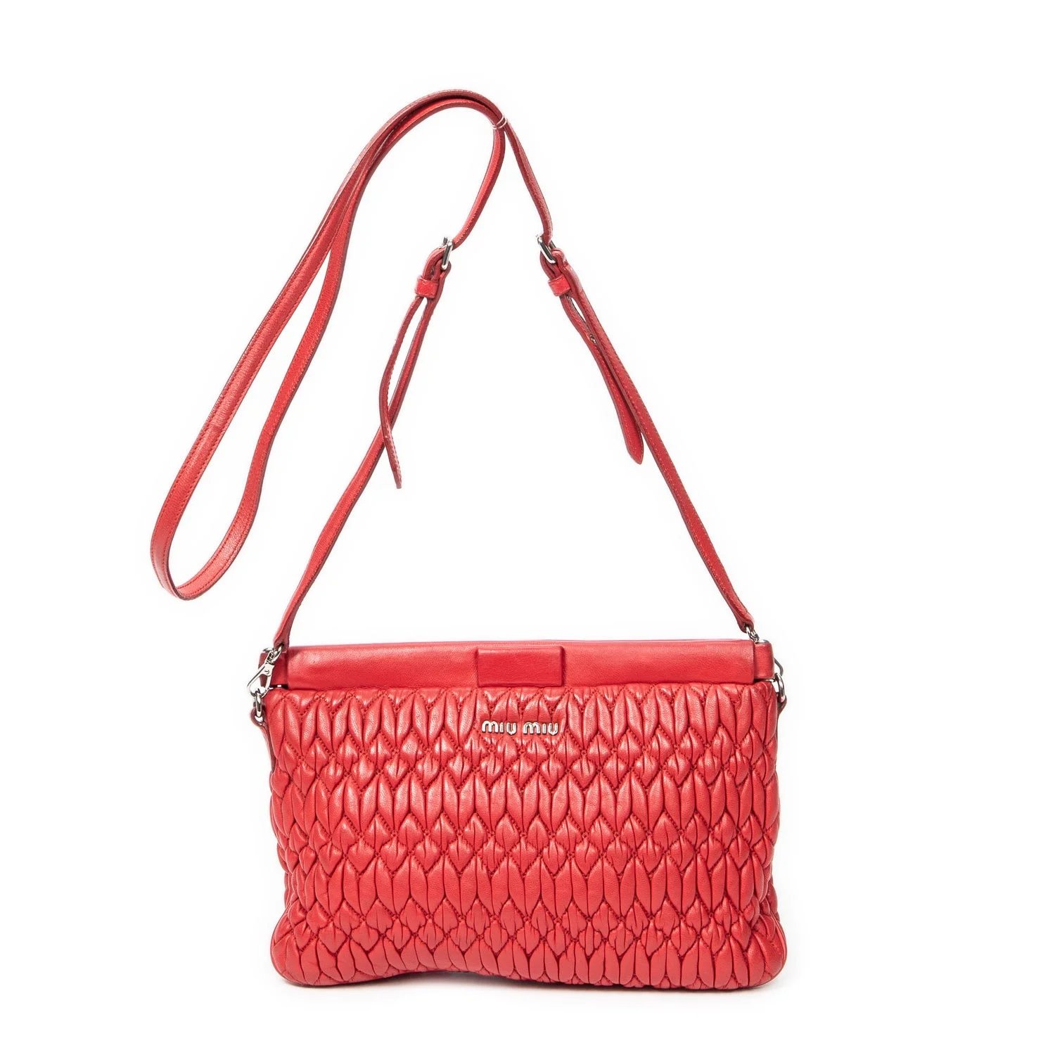 Miu Miu Leather Small Frame Crystal Clutch