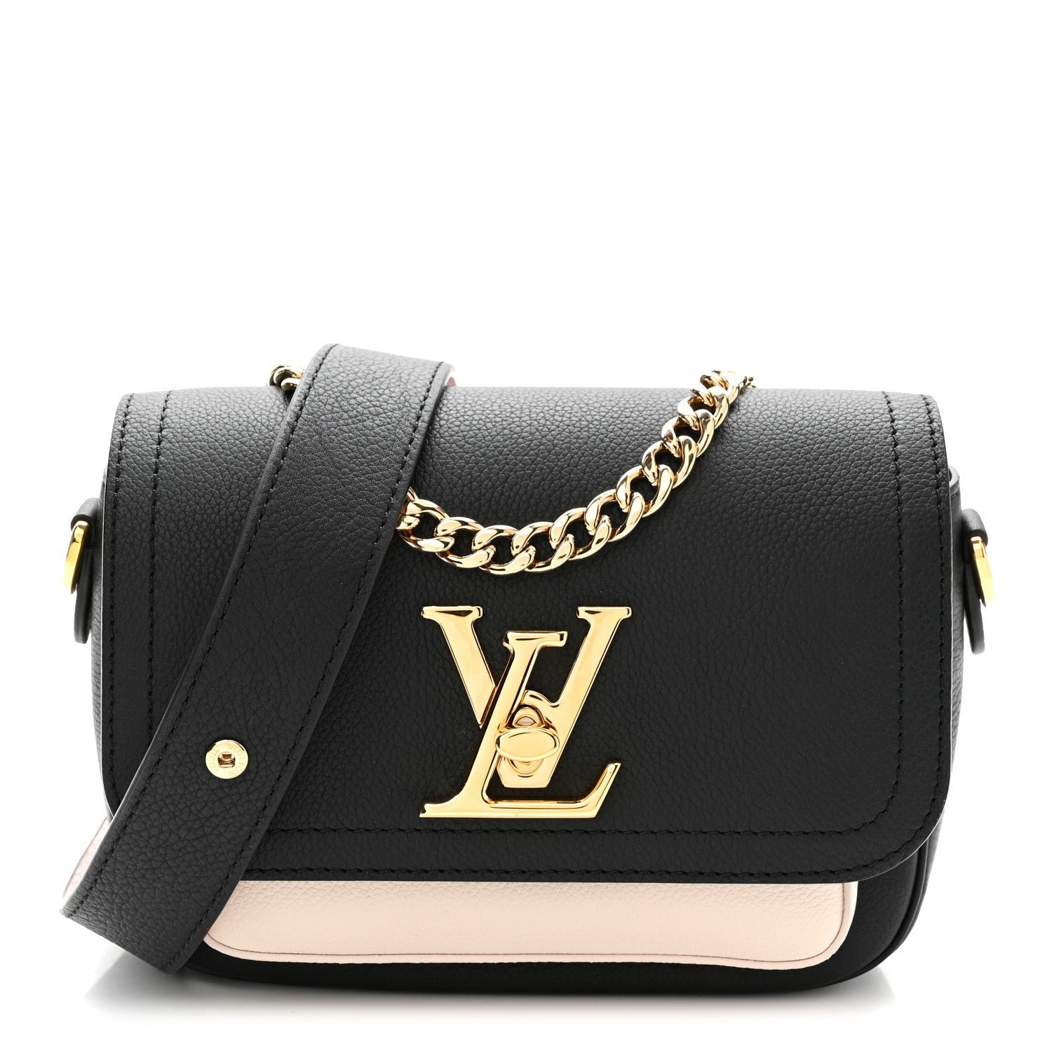 Louis Vuitton Grained Calfskin Lockme Tender Black