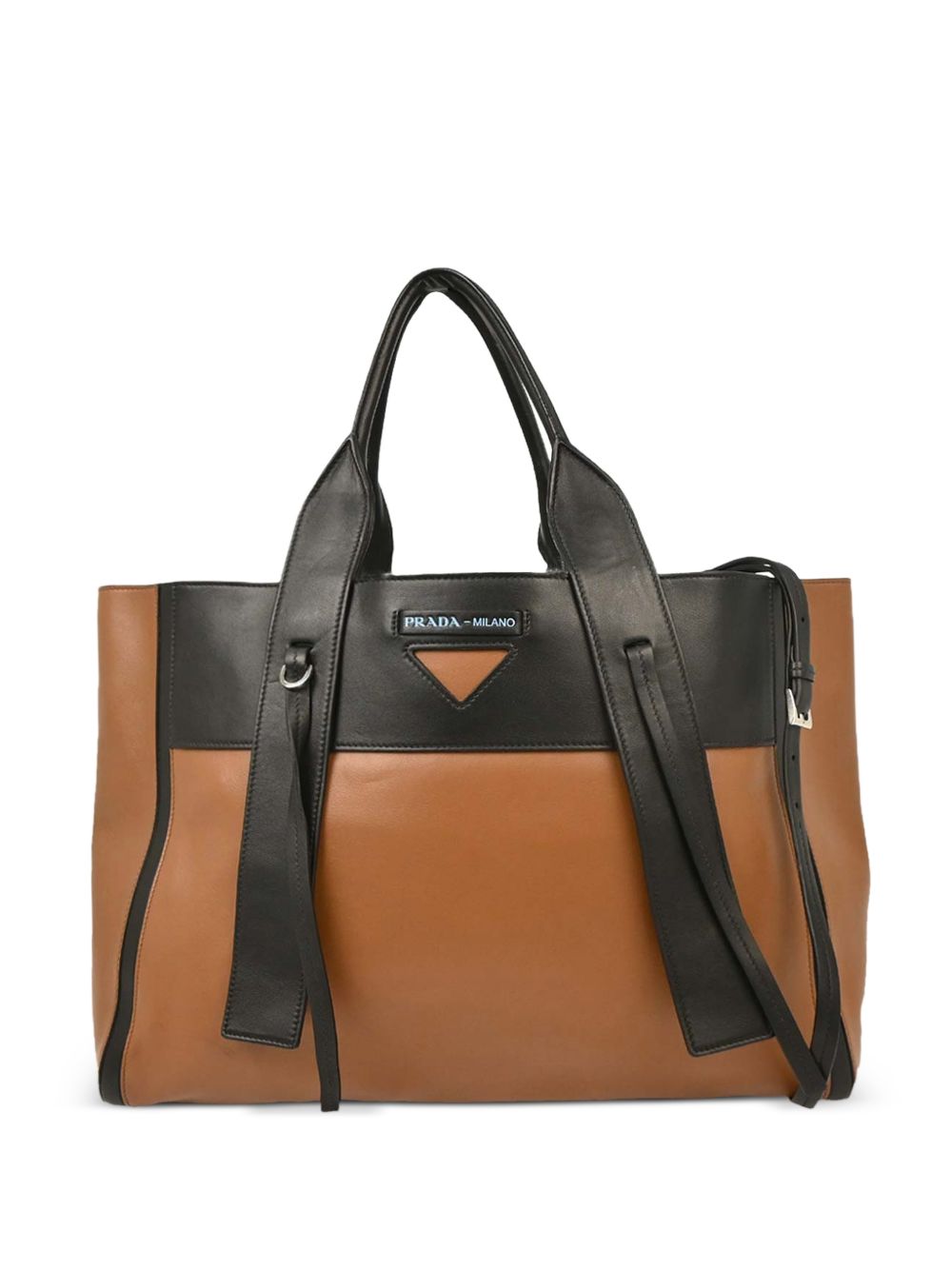 2010s colourblock leather tote bag