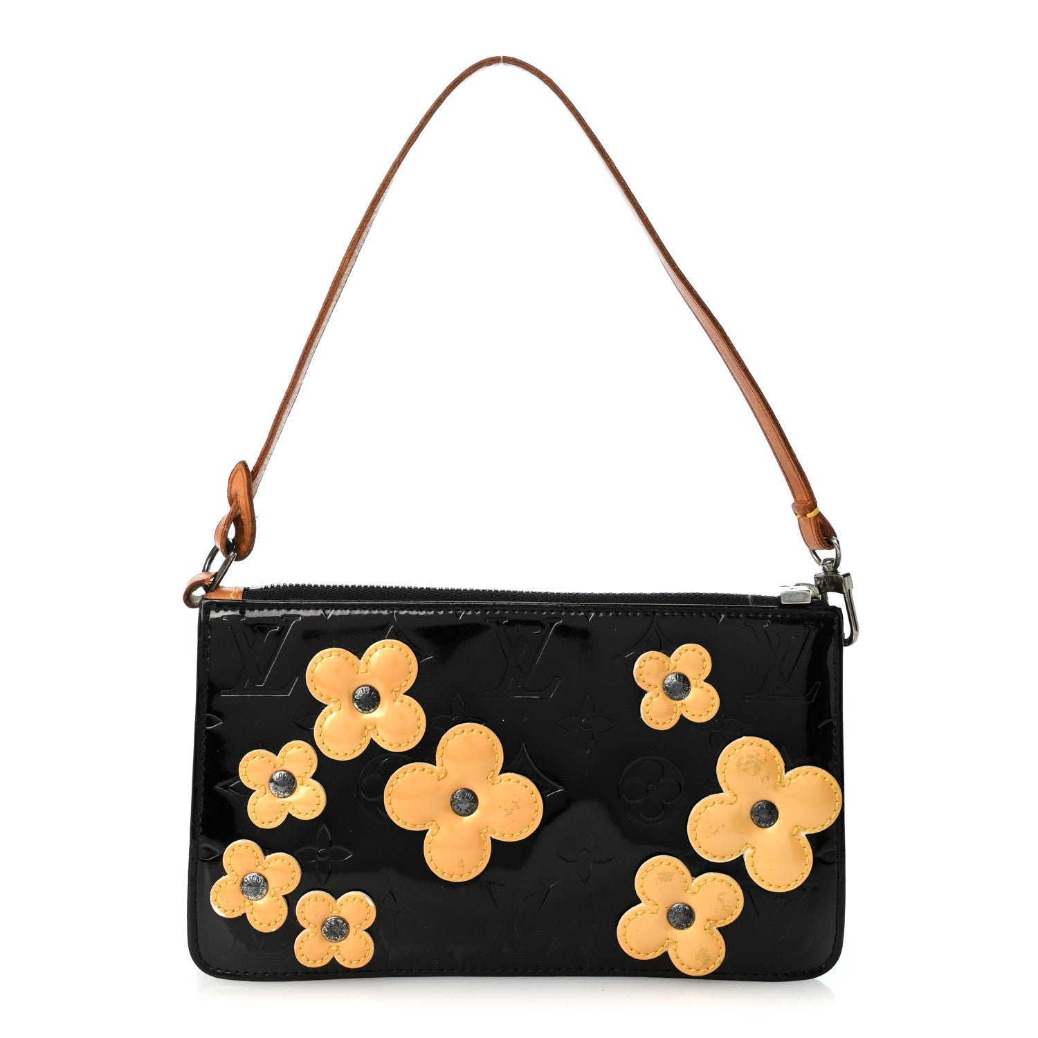 Louis Vuitton Vernis Lexington Fleurs Pochette Black