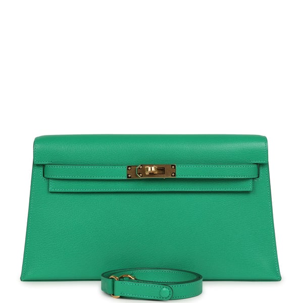 Hermes Kelly Elan Menthe Chevre Chamkila Gold Hardware