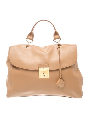 Leather Top Handle Bag