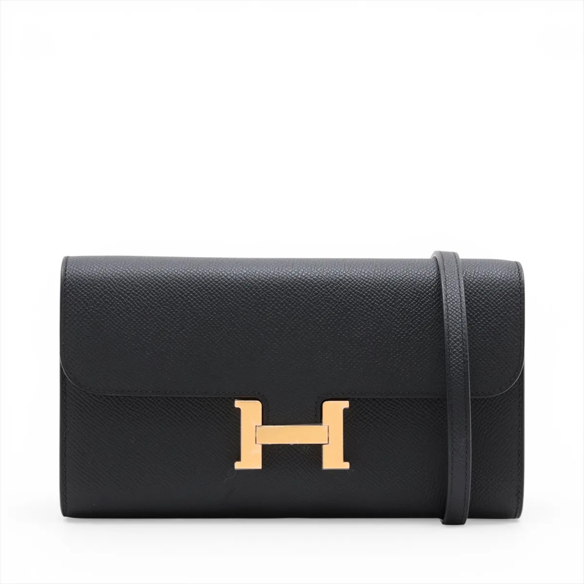 Hermès Constance Long Togo Veau Epsom Black Gold Metal Fittings