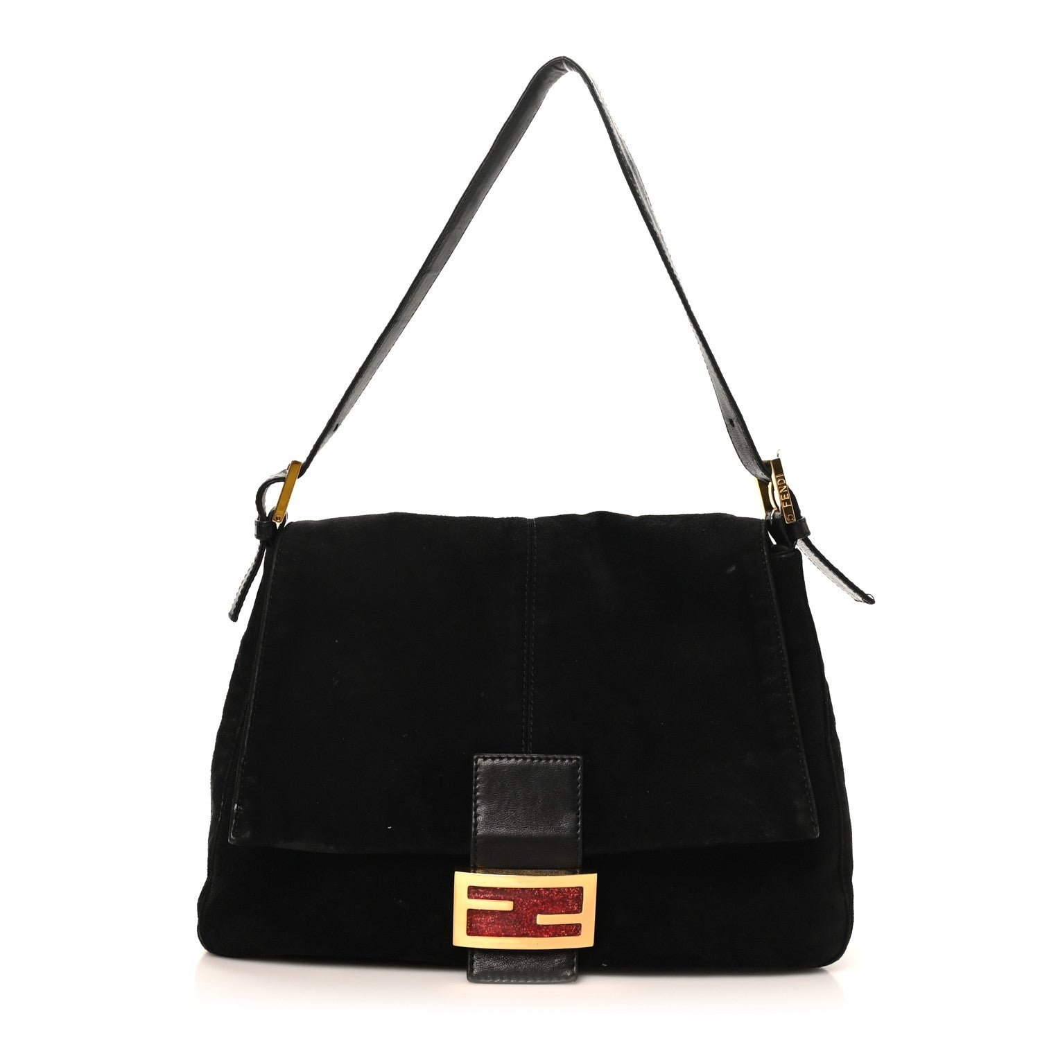 Fendi Suede Mama Baguette Black