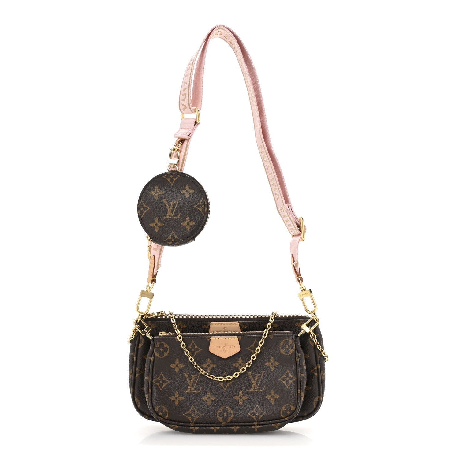 Louis Vuitton Monogram Multi Pochette Accessories Rose Clair
