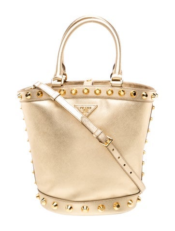 Saffiano Lux Leather Bucket Bag