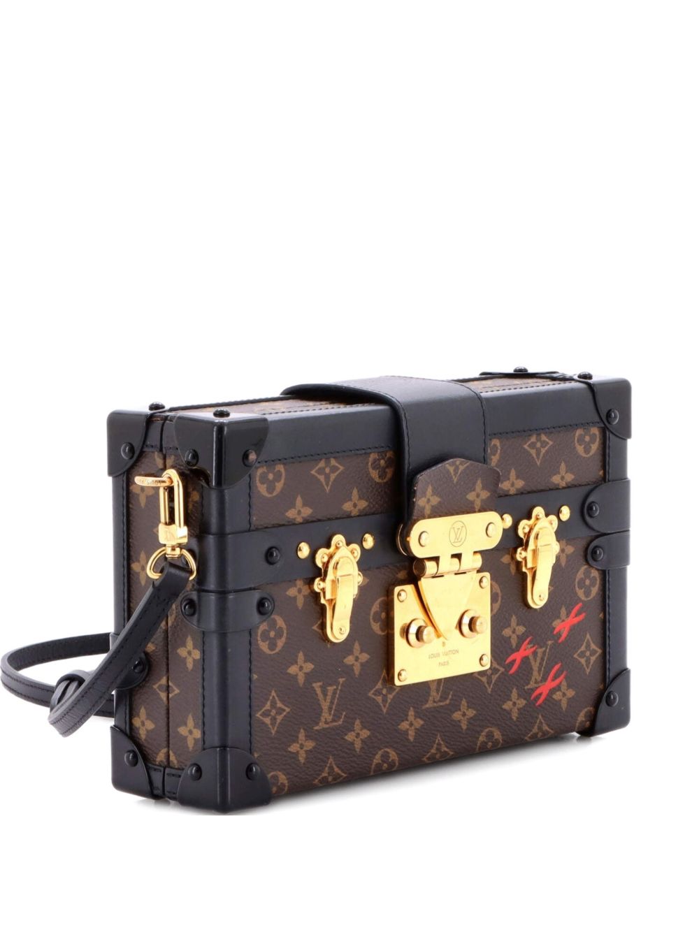 Petite Malle Handbag Monogram Canvas clutch bag