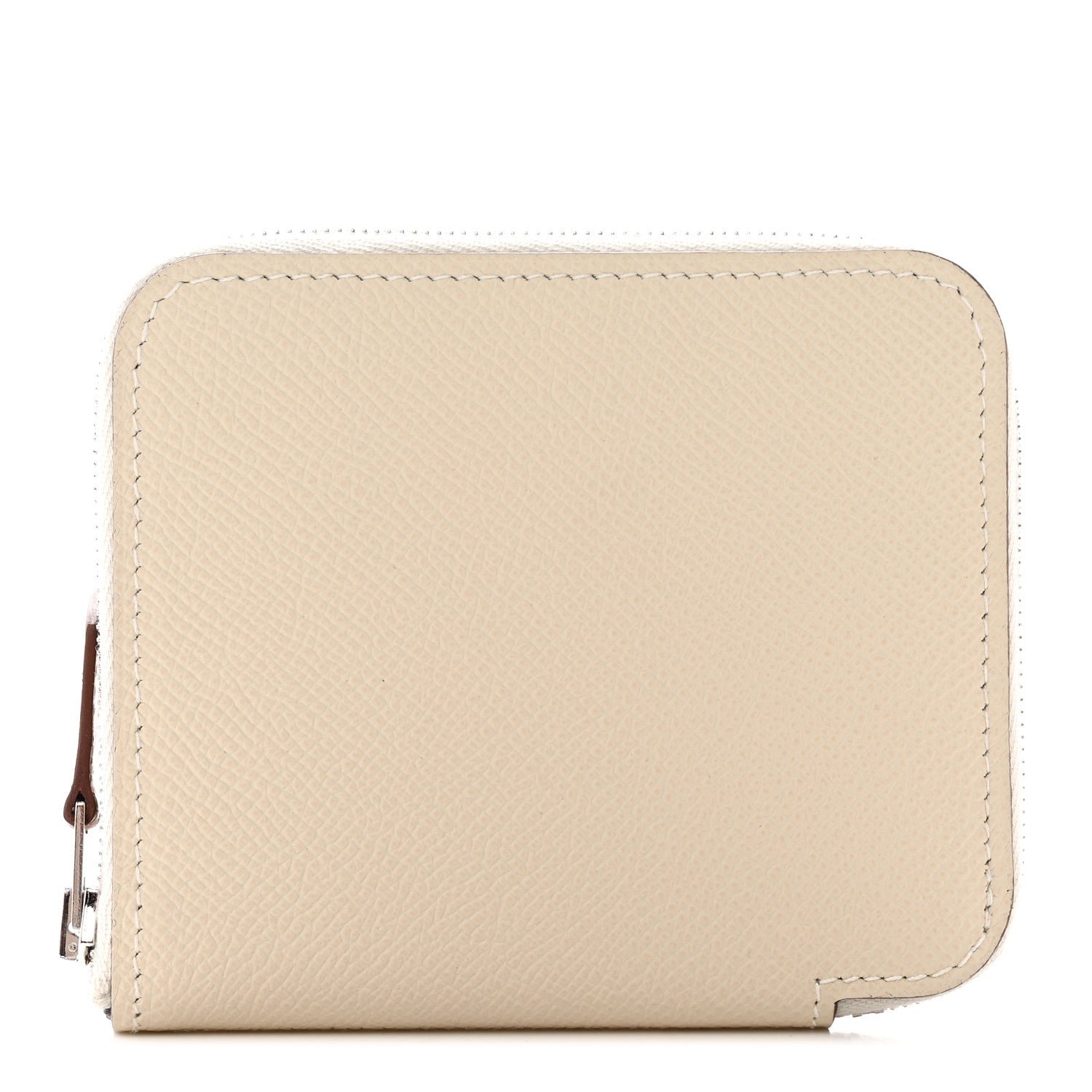 Hermes Epsom Silk'In Compact Wallet Craie Caban Jaune Ambre