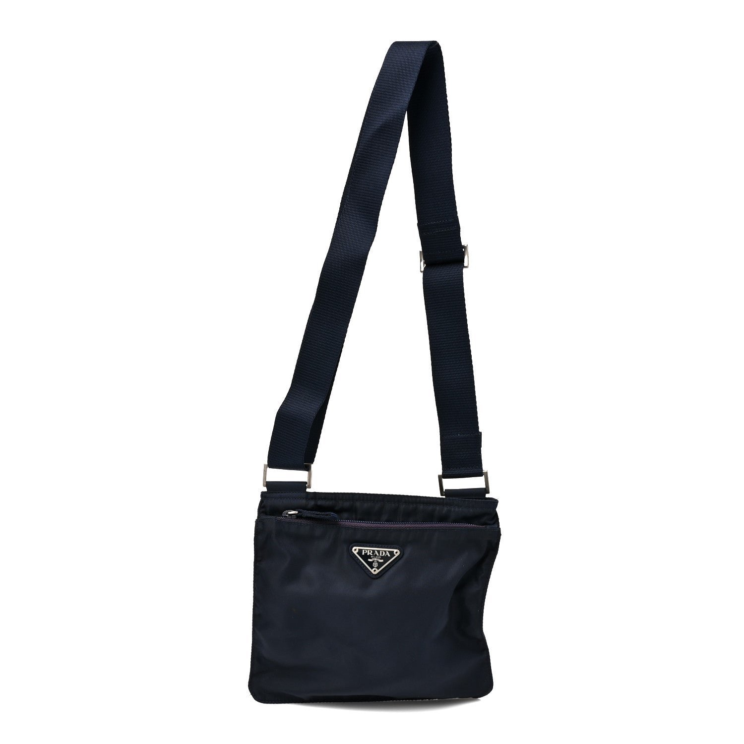 Prada Nylon Small Flat Messenger Bag Baltico