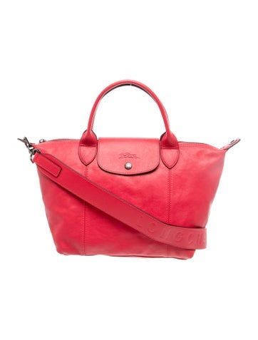 Leather Le Pliage Cuir Medium