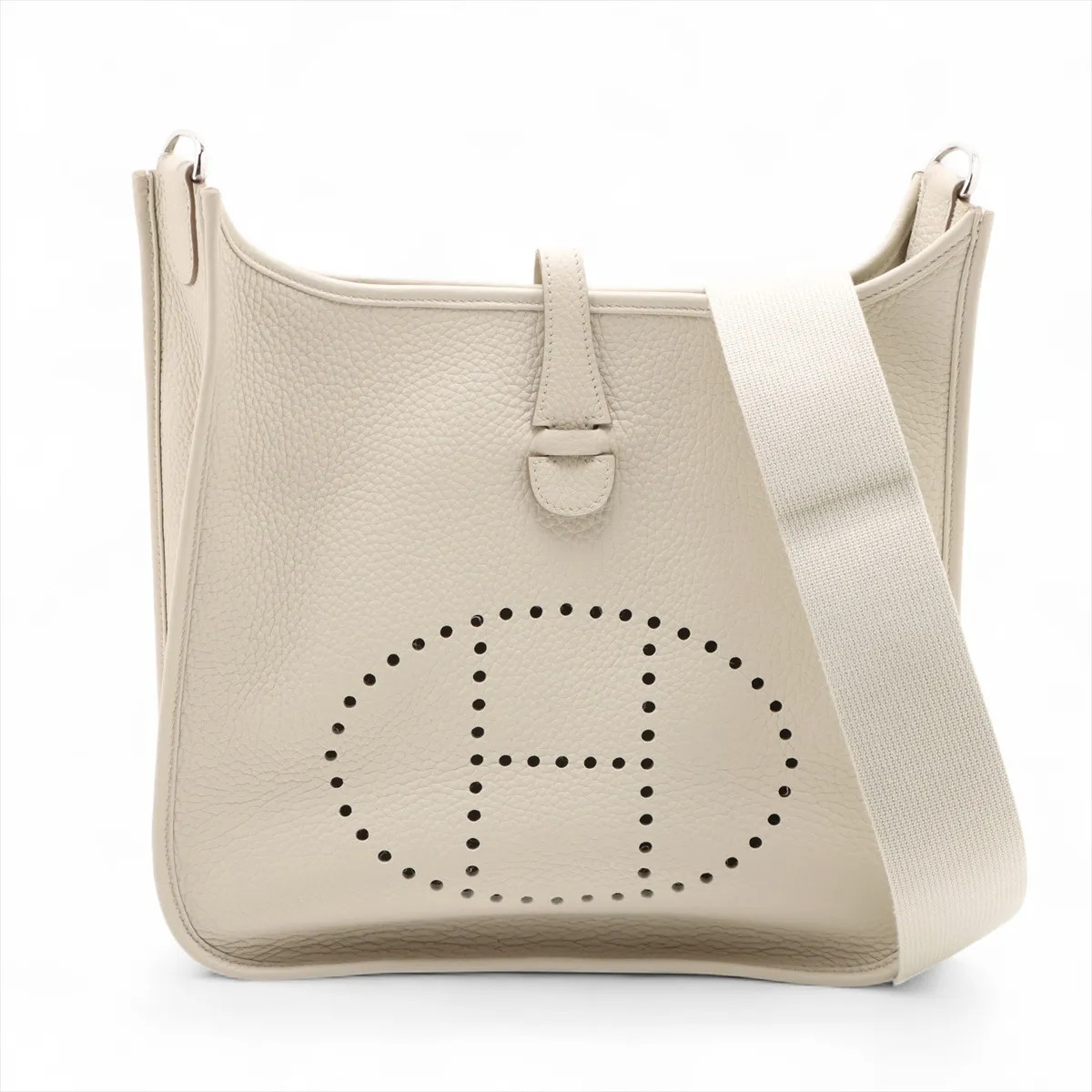 Hermès evelyn 3 29 PM Taurillon Clemence Beton Silver Metal Fittings