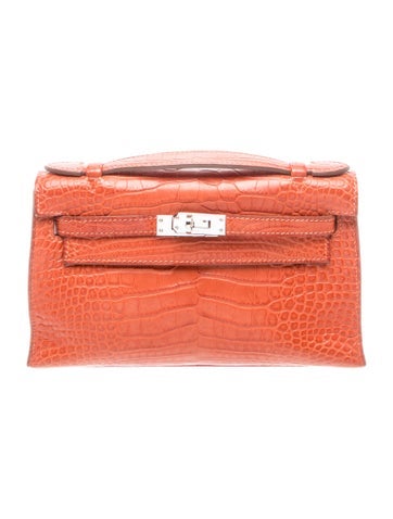 Matte Alligator Mississippiensis Kelly Pochette