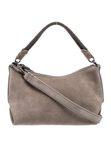 Suede Top Handle Bag