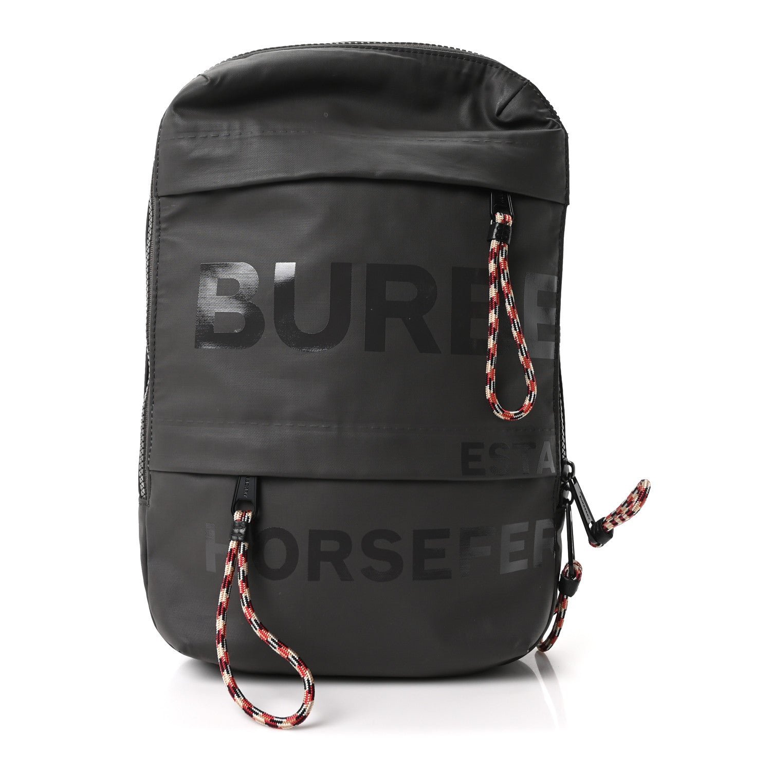 Burberry Burberry Coated Canvas Horseferry Blaze Sling Bag Grey