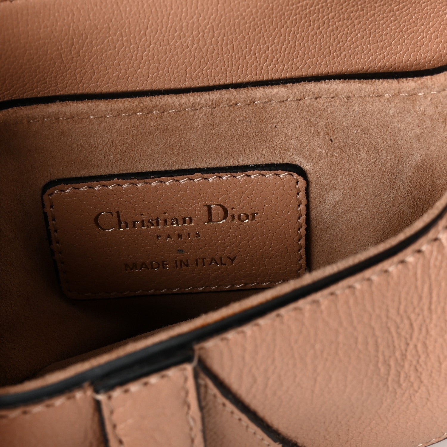 Christian Dior Goatskin Micro Saddle Bag Rose Des Vents