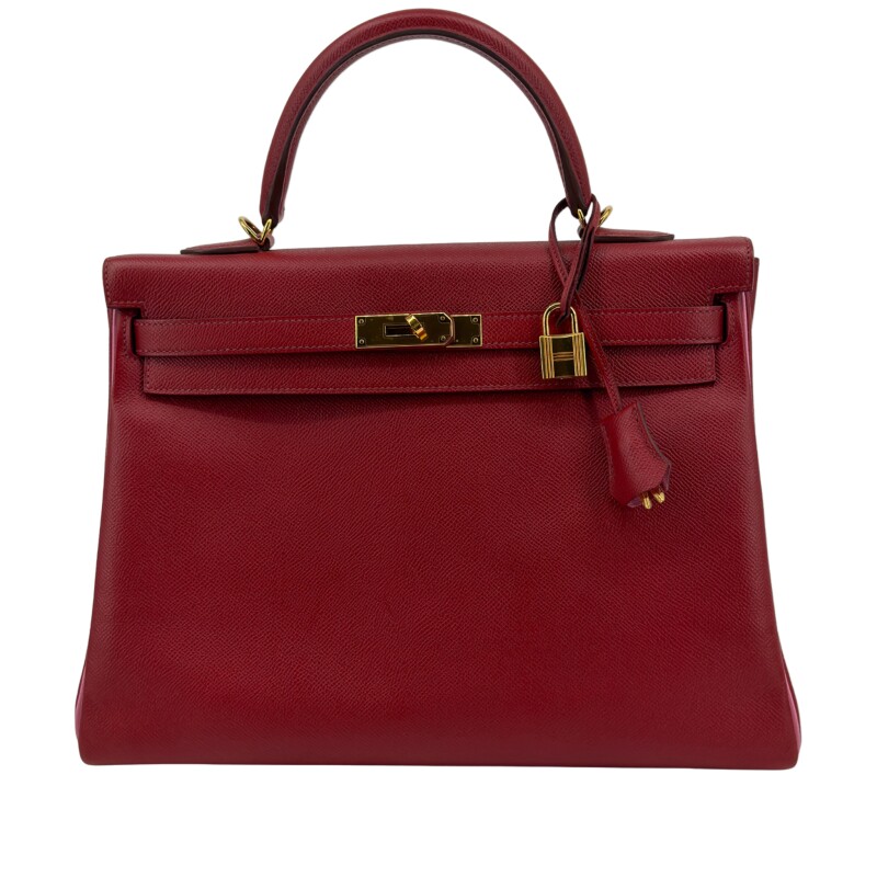 Rouge Garance and Bubblegum Epsom Verso HSS Retourne Kelly 35 Gold Hardware, 2015
