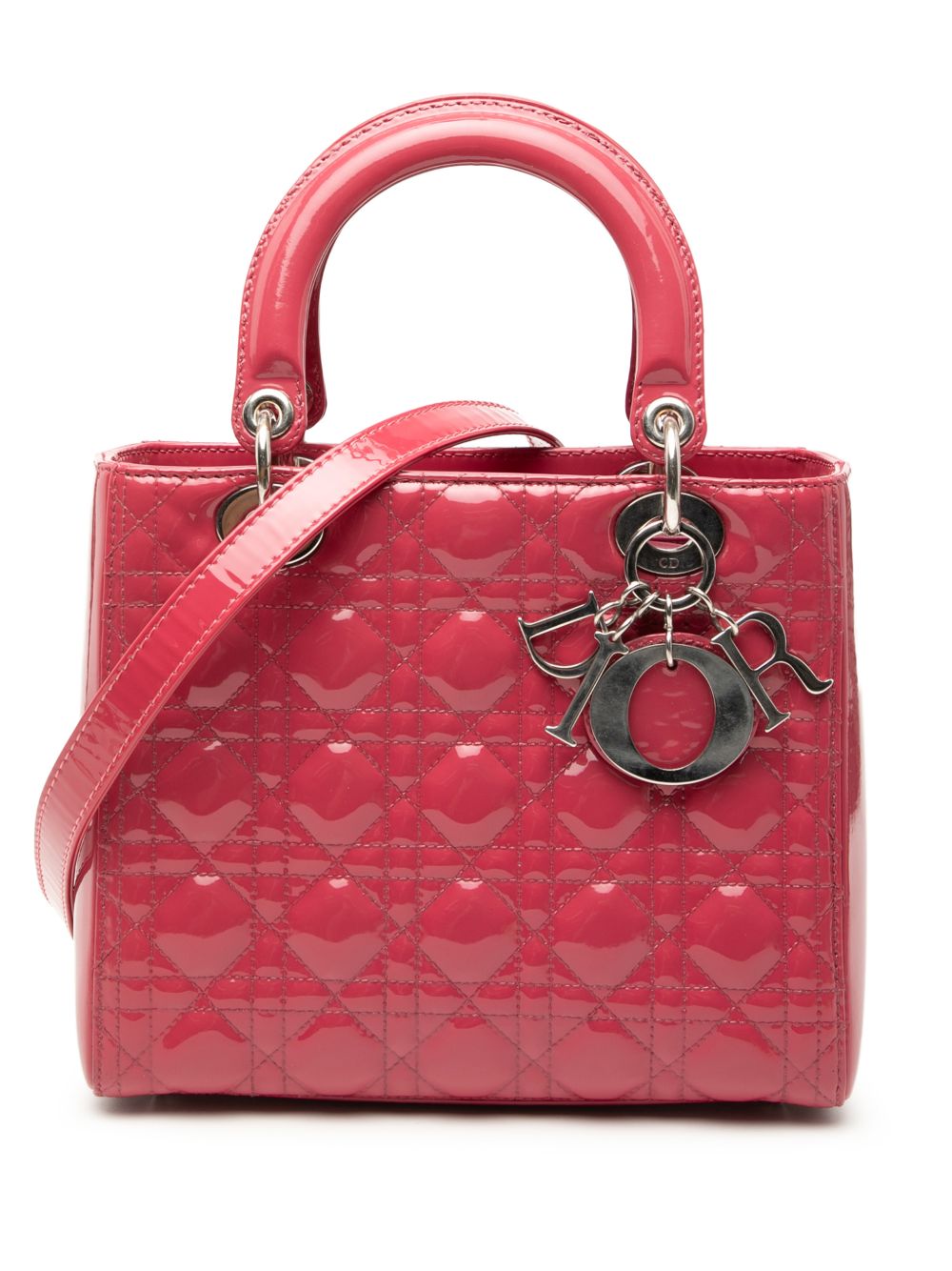 2010 Medium Patent Cannage Lady Dior satchel