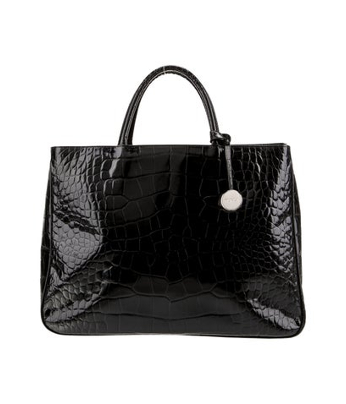 Furla Embossed Leather Top Handle Bag