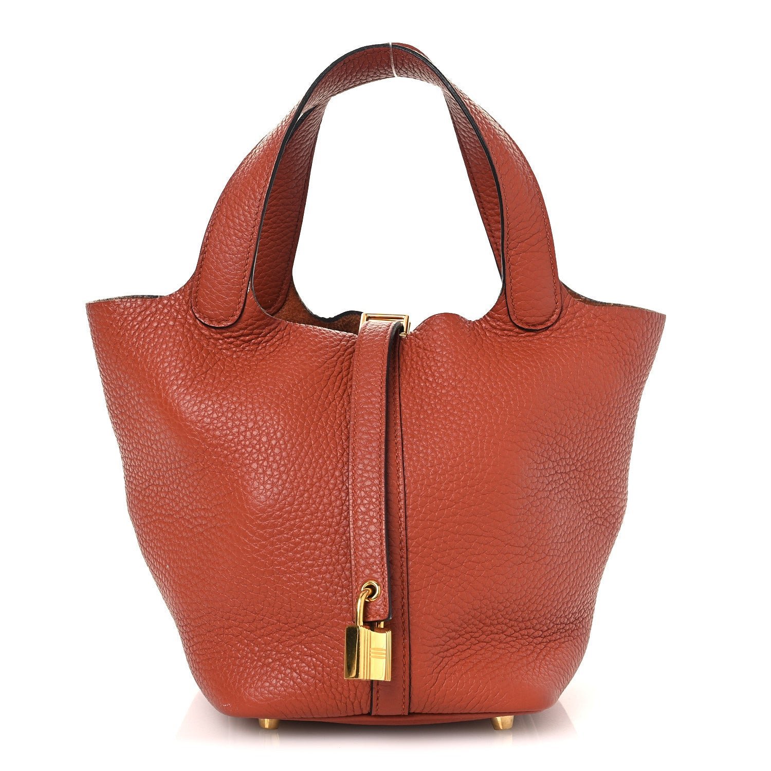 Hermes Taurillon Clemence Picotin Lock 18 PM Cuivre