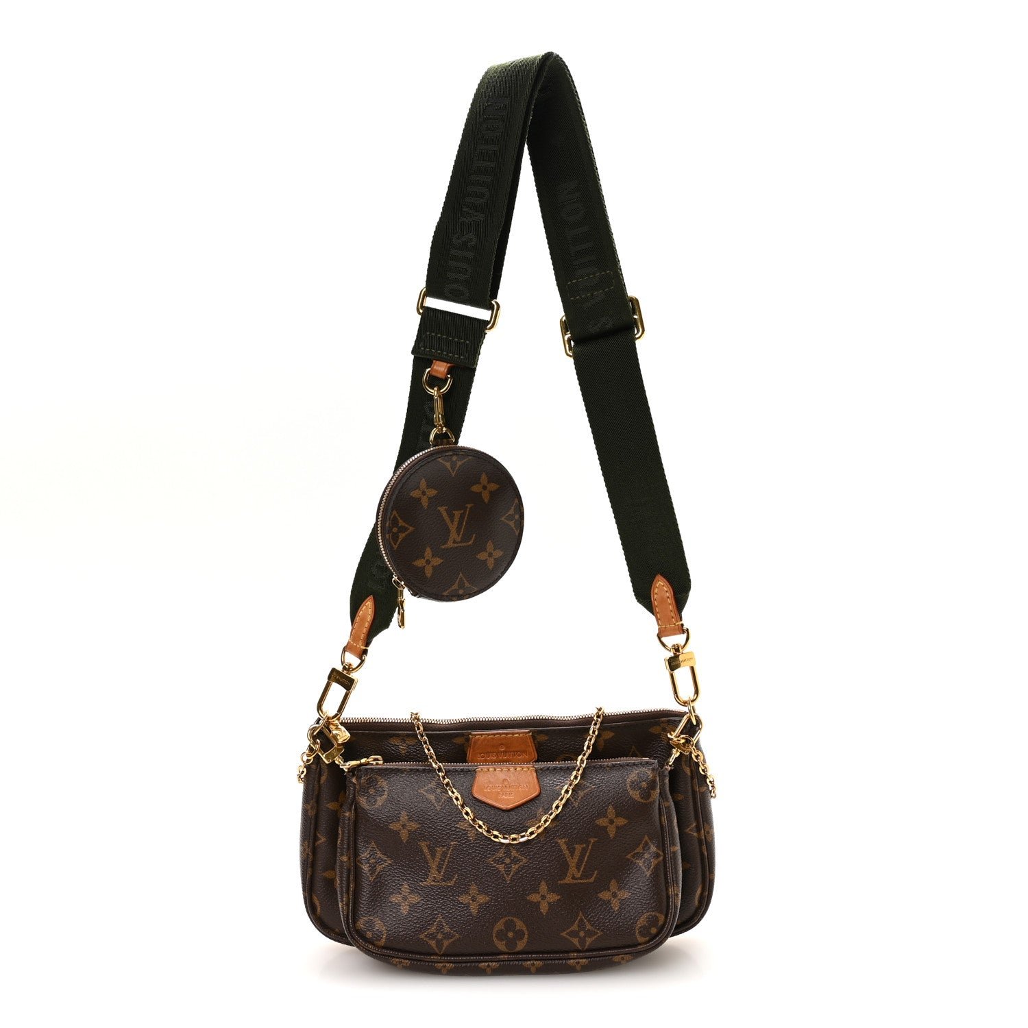 Louis Vuitton Monogram Multi Pochette Accessories Kaki Kaki