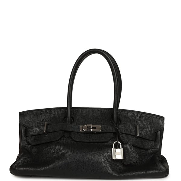 Hermes Vintage Hermes Shoulder Birkin 42 JPG Black Clemence Palladium Hardware