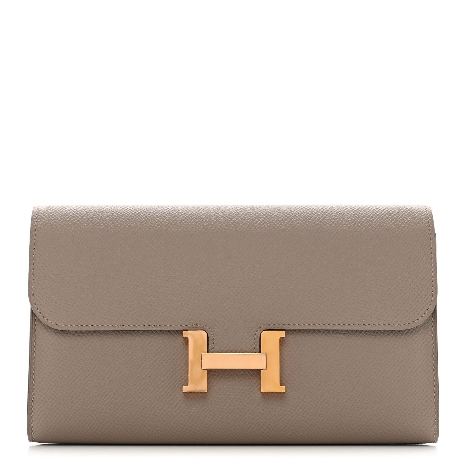 Hermes Epsom Constance Long Wallet Gris Asphalte