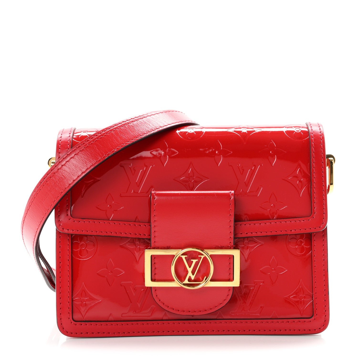 Louis Vuitton Vernis Monogram Dauphine Mini Red