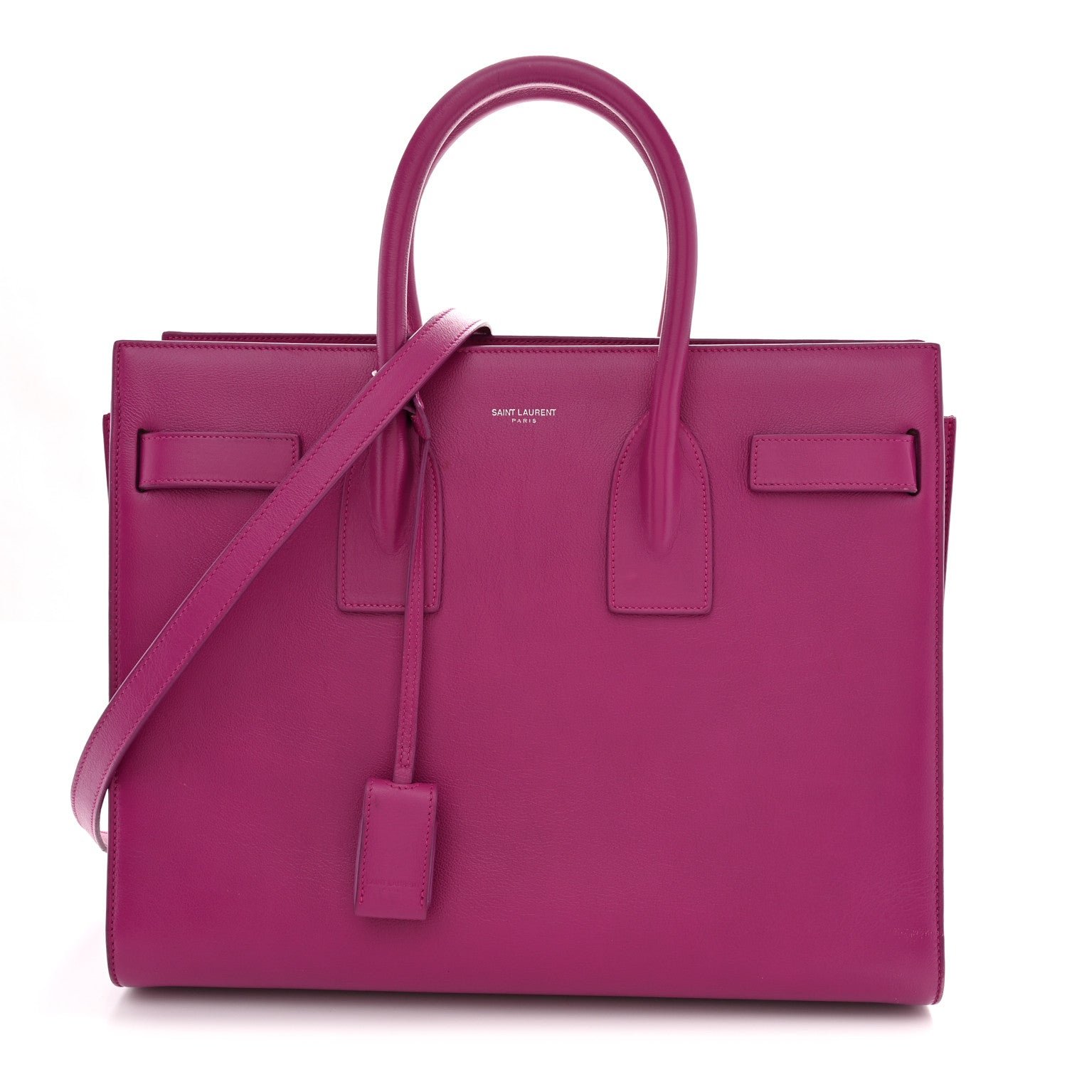 Saint Laurent Calfskin Small Sac De Jour Electric Pink