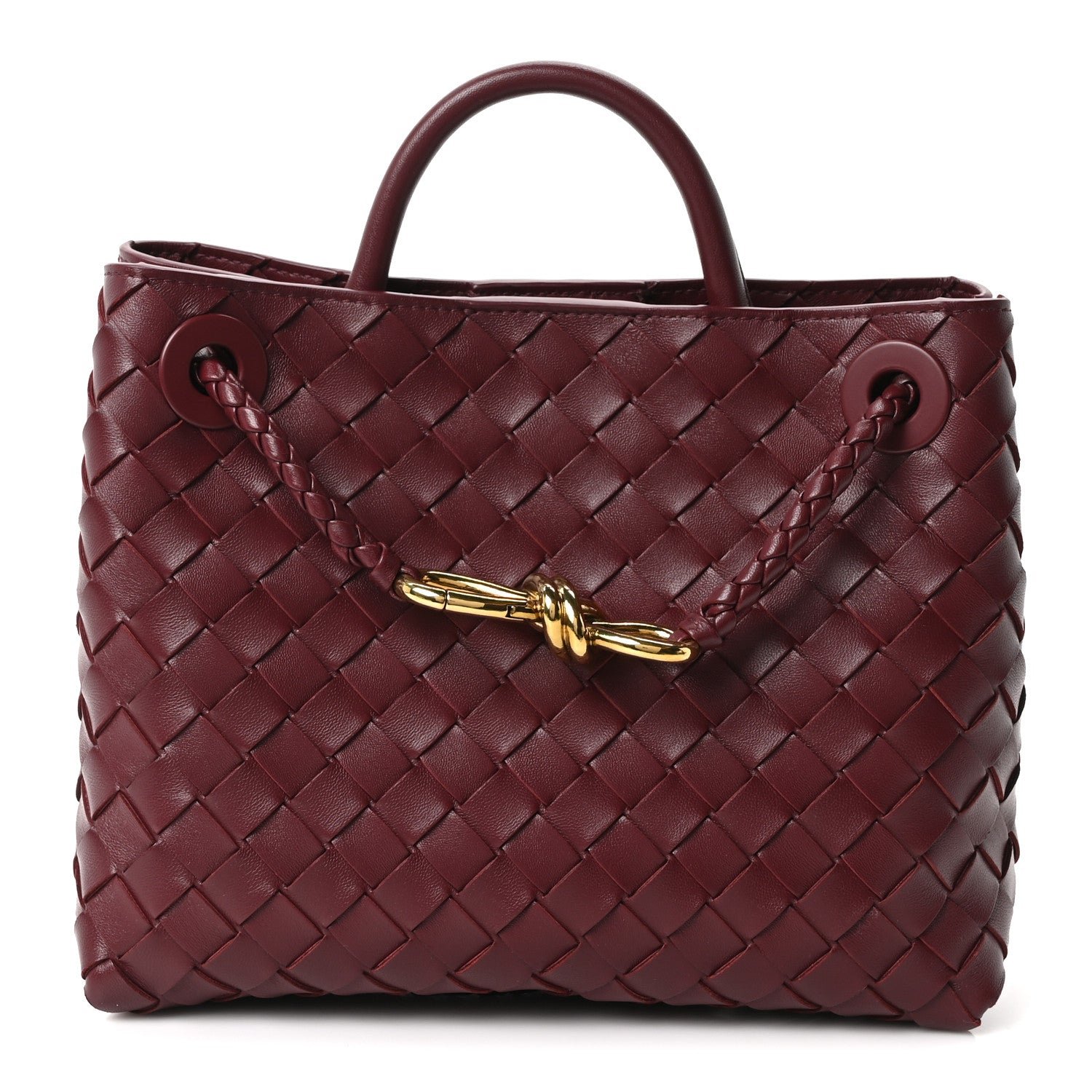 Bottega Veneta Bottega Veneta Nappa Intrecciato Small Andiamo Shoulder Bag Barolo
