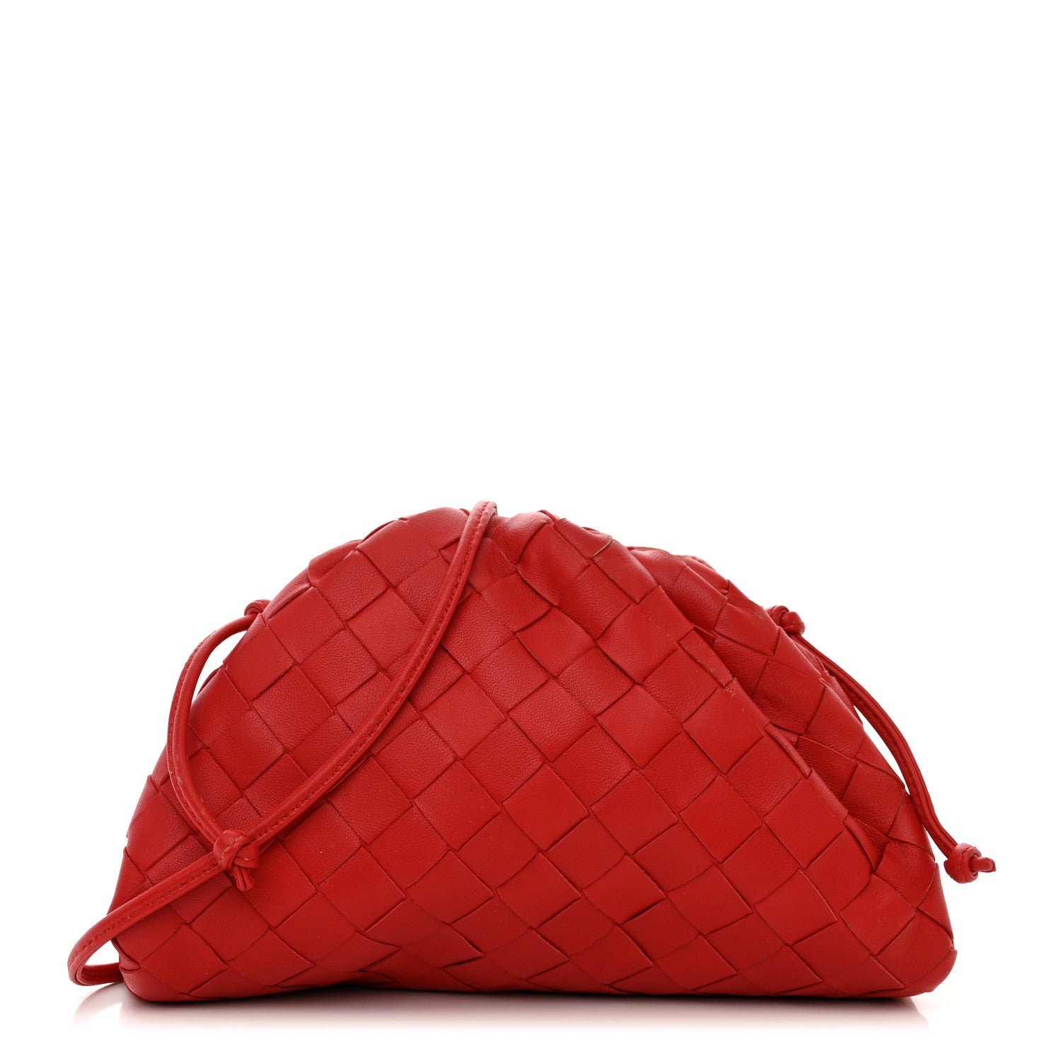 Bottega Veneta Nappa Intrecciato The Mini Pouch Bright Red