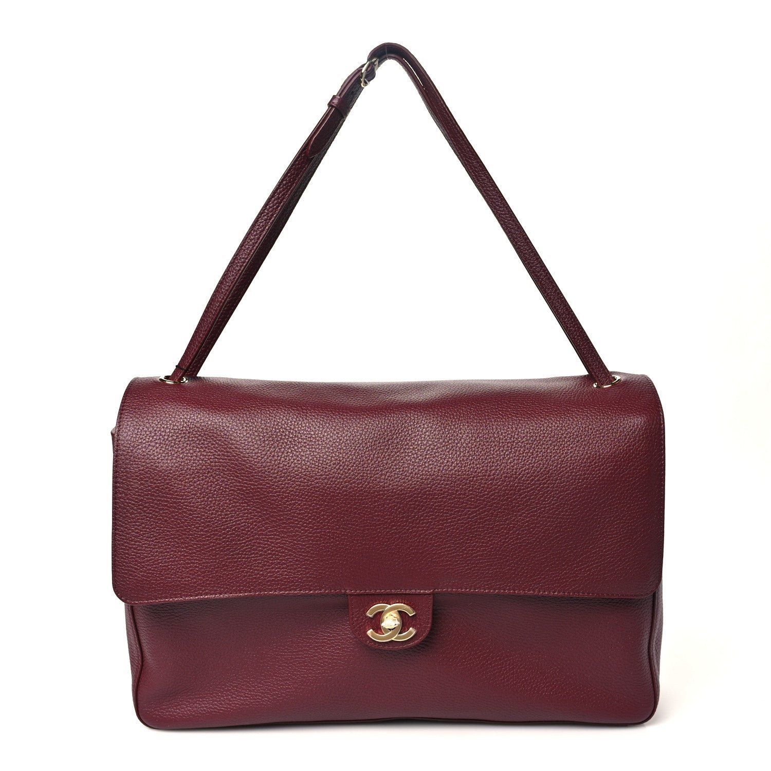 Chanel Grained Calfskin Souplissimo Maxi Flap Burgundy