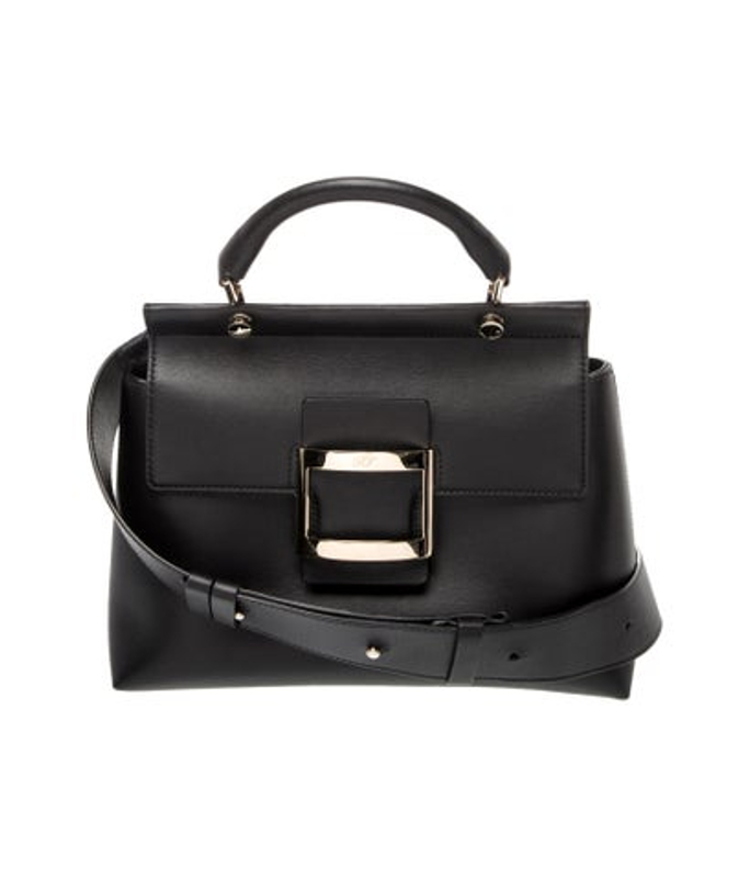 Roger Vivier Vivier Leather Top Handle Bag