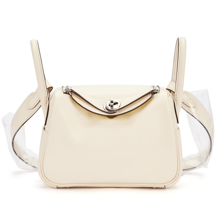 Hermes Nata and Lime Swift Verso Mini Lindy 20 Palladium Hardware, 2023