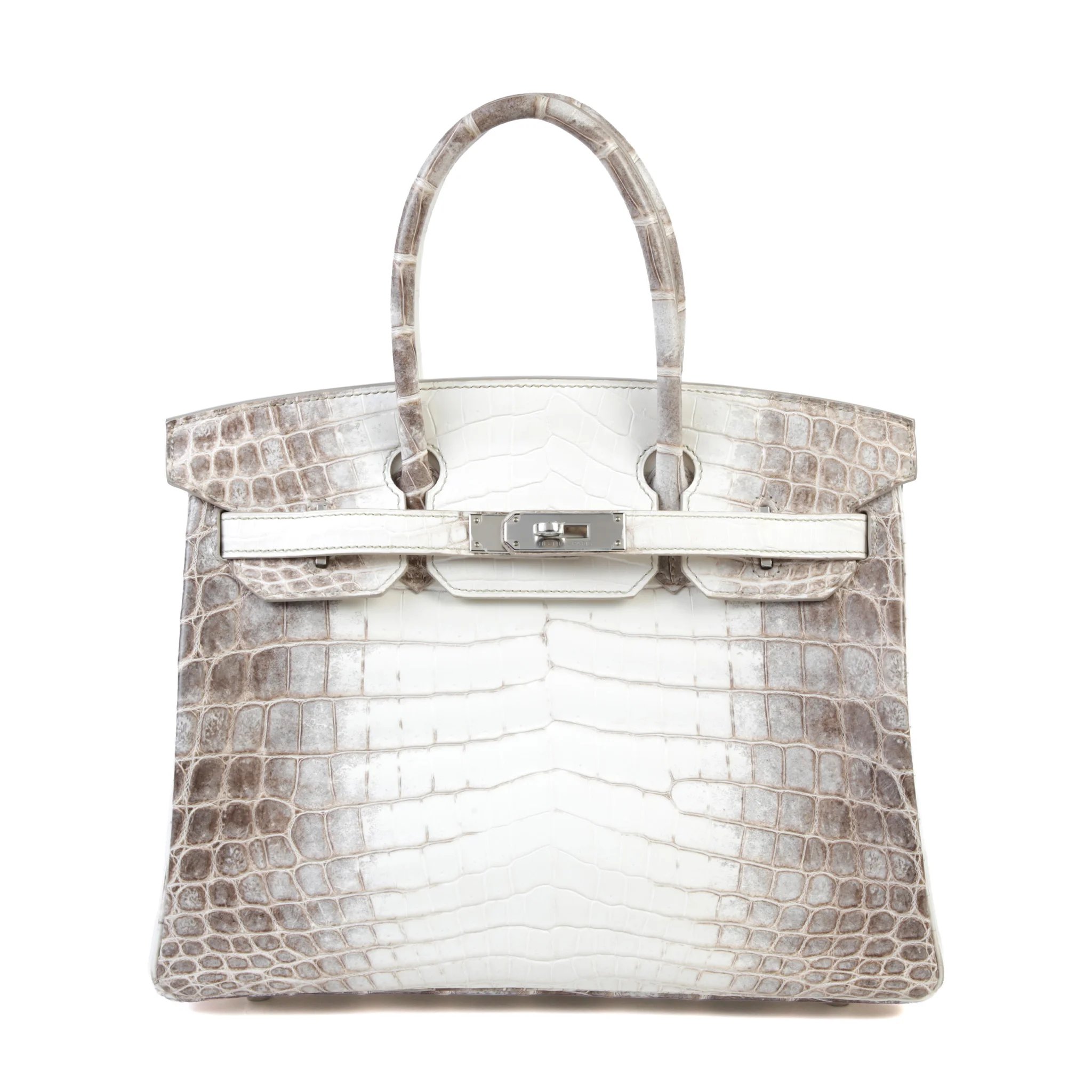 Excellent ( Rank SA ) HERMÈS Limited Edition Birkin 30 Himalaya Matte Niloticus Crocodile Palladium hardware T (2015)