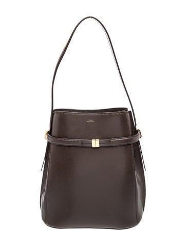 TOTEME Leather Belted Bucket Bag