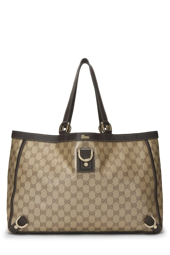 Brown Crystal Canvas Abbey Tote Large
