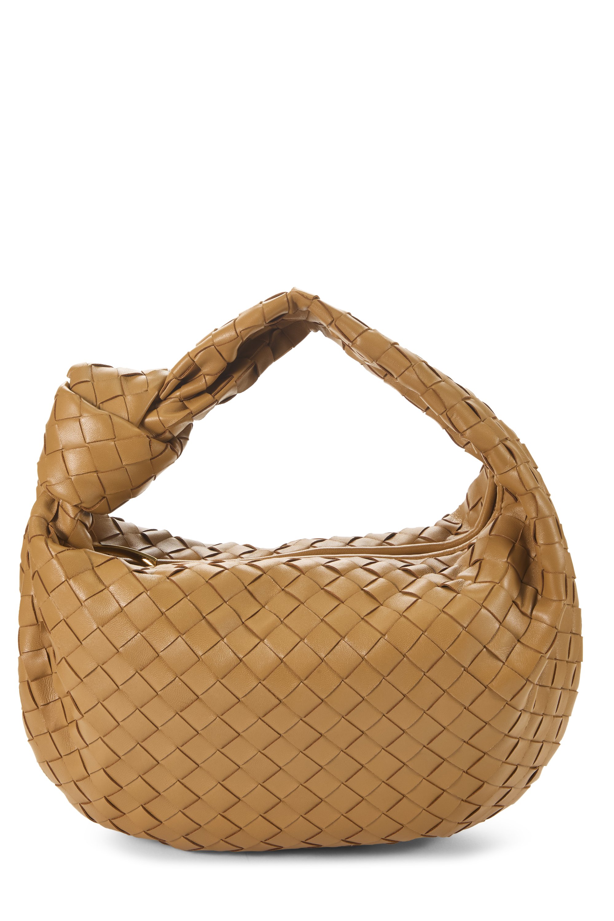 Brown Intrecciato Leather Teen Jodie
