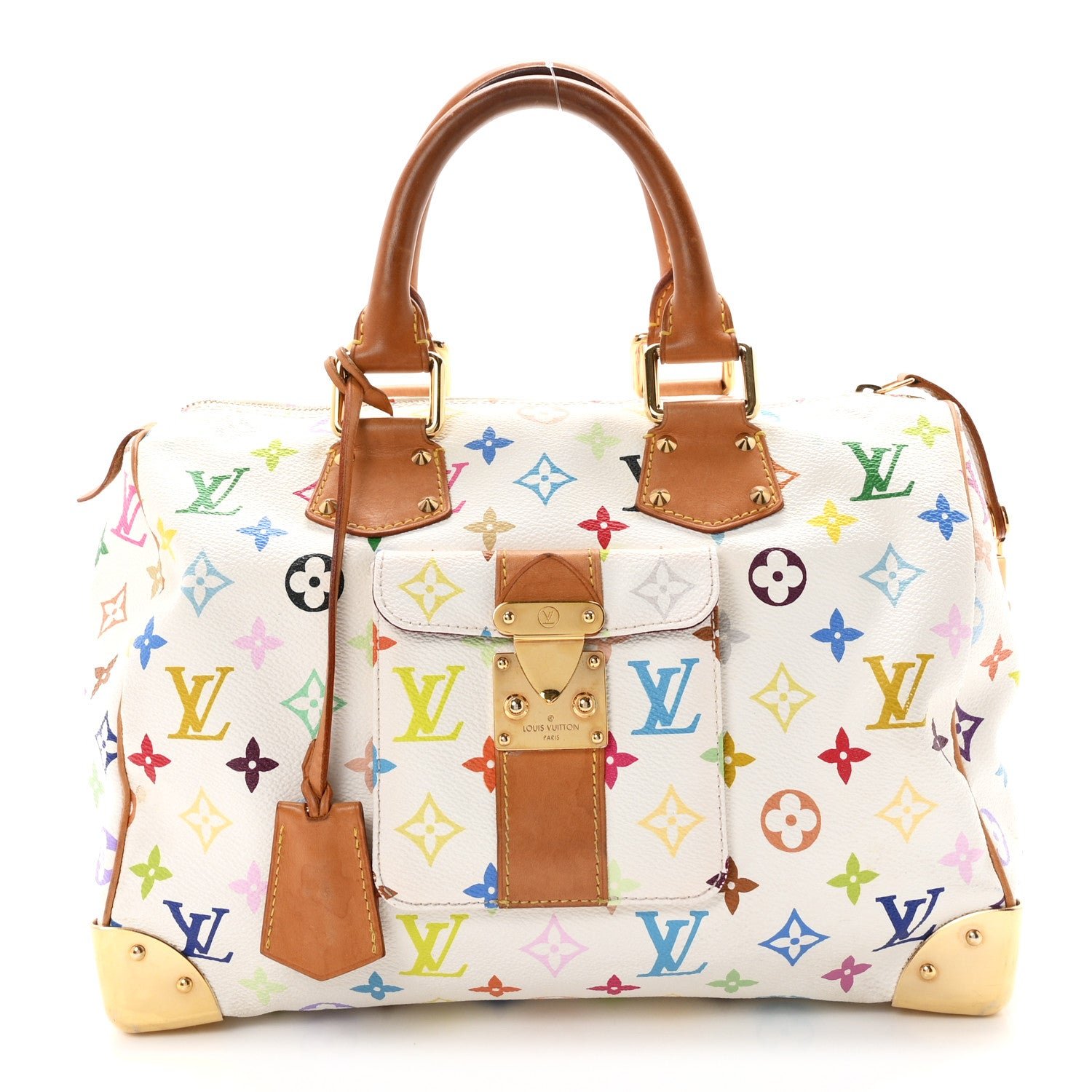 Louis Vuitton Monogram Multicolor Speedy 30 White