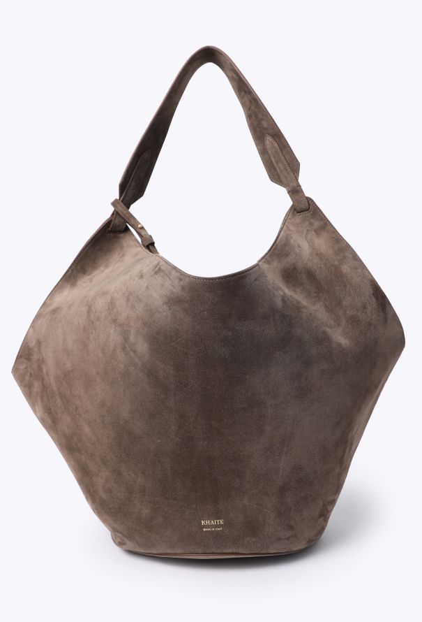 Khaite Lotus Medium Suede Tote Bag