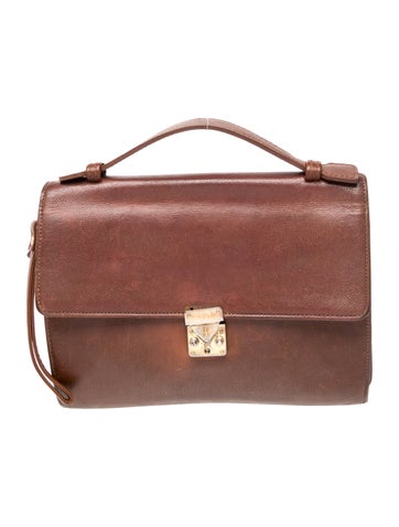 Leather Top Handle Bag