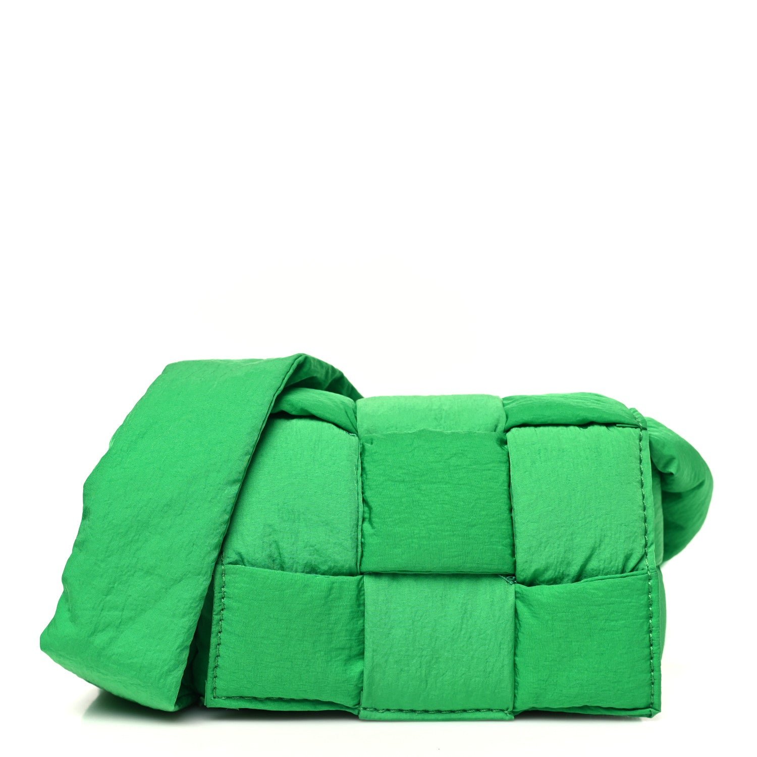 Bottega Veneta Nylon Intrecciato Mini Padded Tech Candy Cassette Bag Parakeet