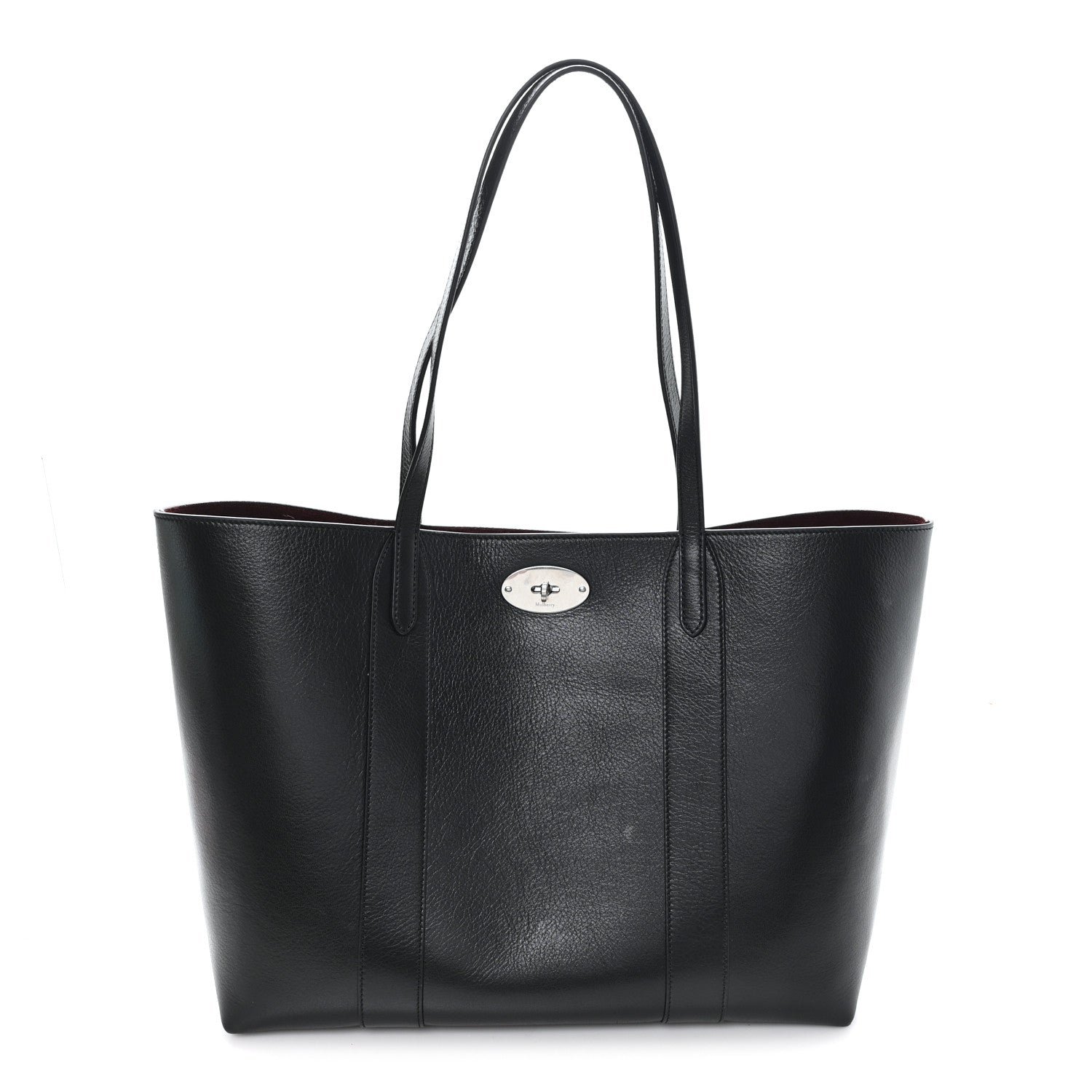 Mulberry High Shine Grain Bayswater Tote Black