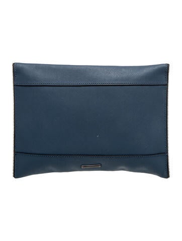 Saffiano Leather Clutch