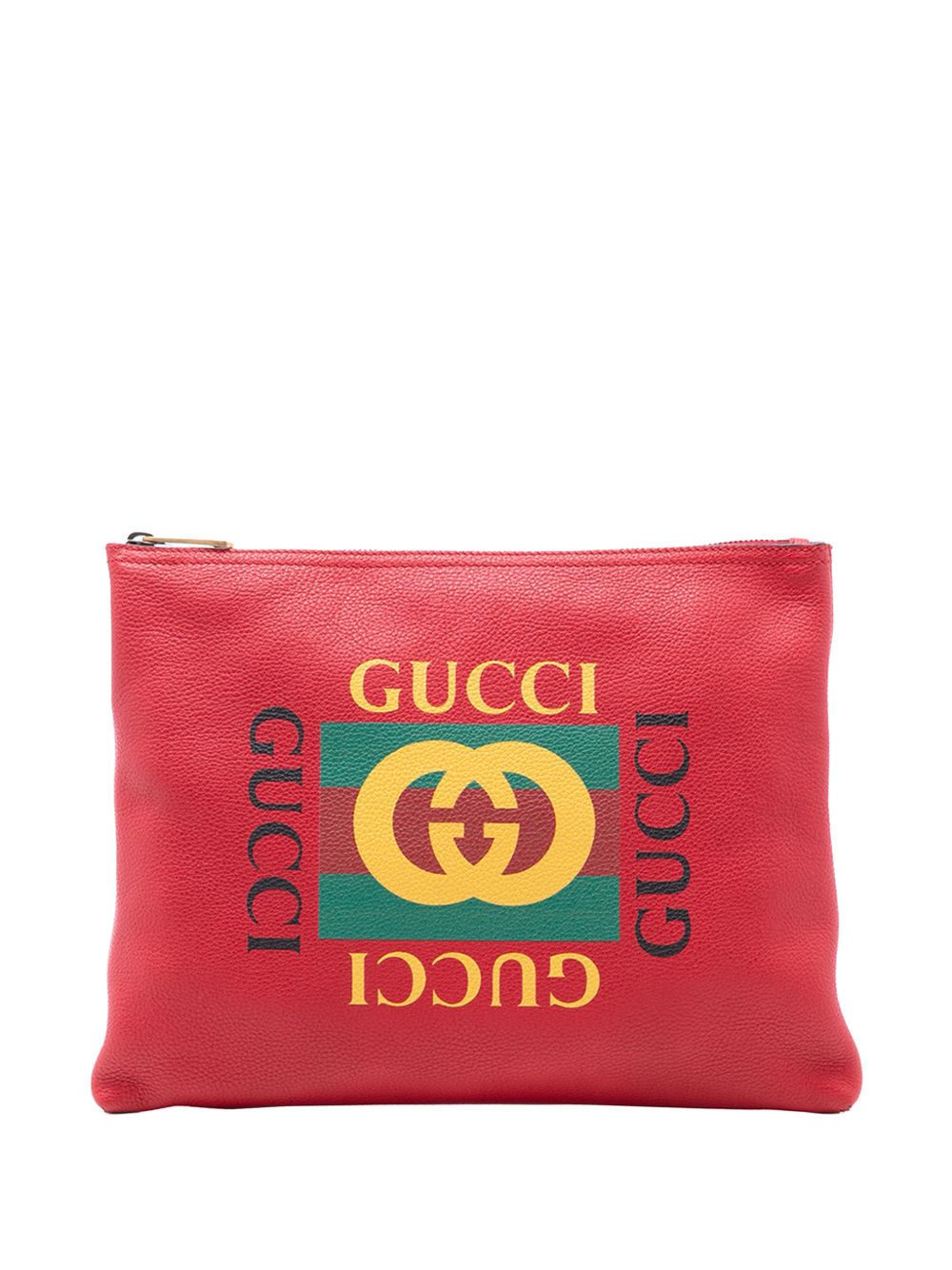2016-2025 Medium Leather Logo Portfolio clutch bag