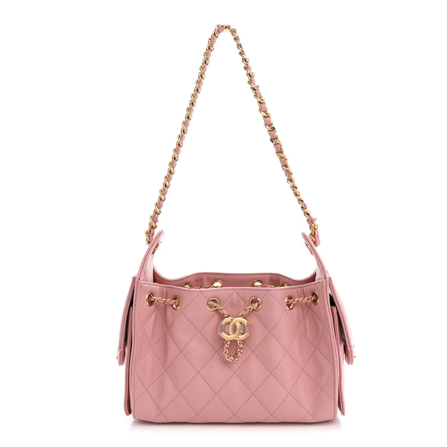 Chanel Caviar Quilted Mini Chanel 25 Handbag Pink