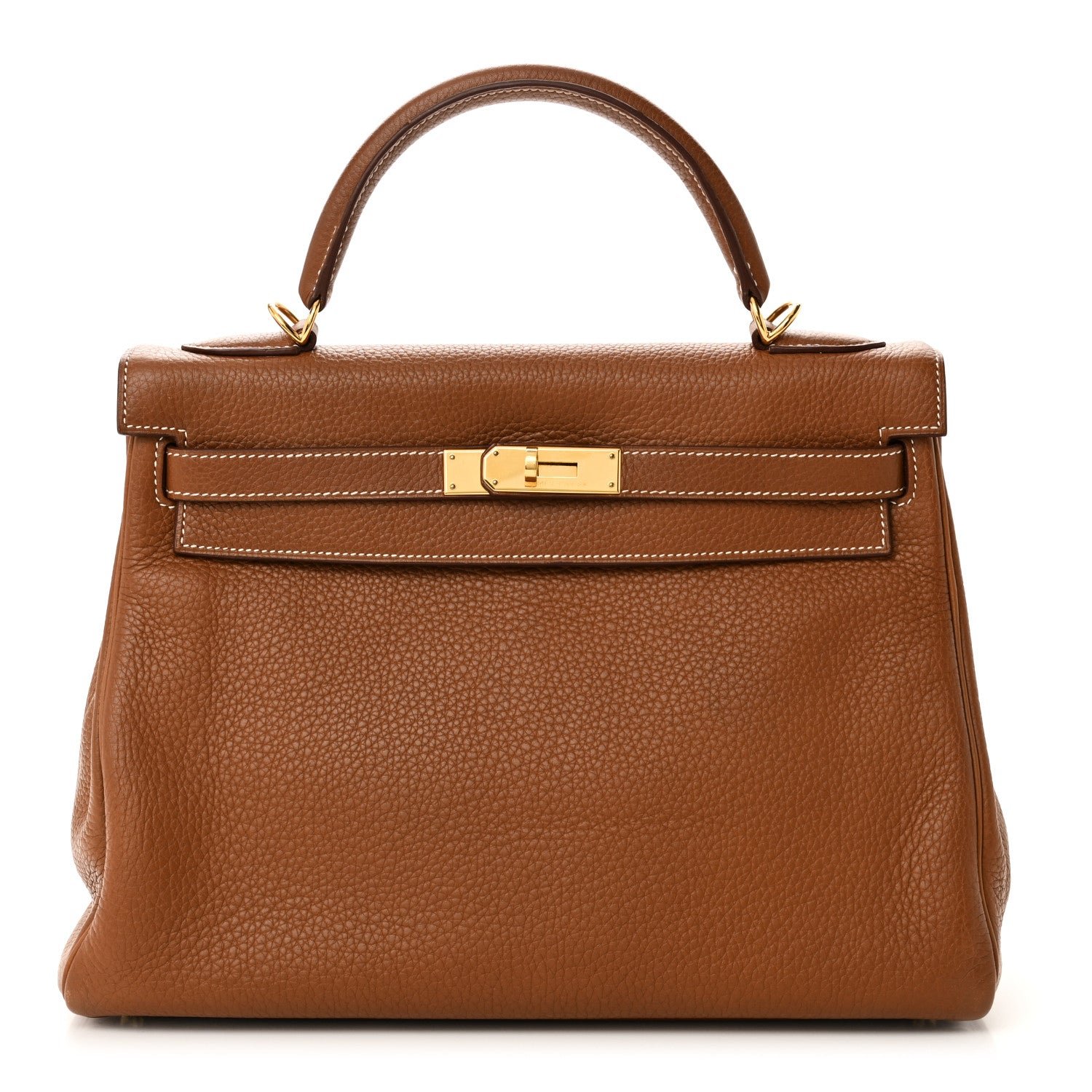 Hermes Taurillon Clemence Kelly Retourne 32 Gold